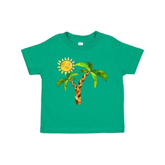 Inktastic Palm Trees with Cute Smiling Sun Boys or Girls Toddler T-Shirt