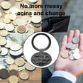 thumbnail image 4 of WJCA Portable 7-Slot Yen Coin Holder with Mirror, Compact Change Organizer for Car Travel and Daily Use, Sliver., 4 of 5
