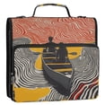 thumbnail image 5 of FORMRS Zipper Binder with Shoulder Strap 2-inch Ring 500 Sheet Capacity File Bag, Striped Boat, 5 of 5