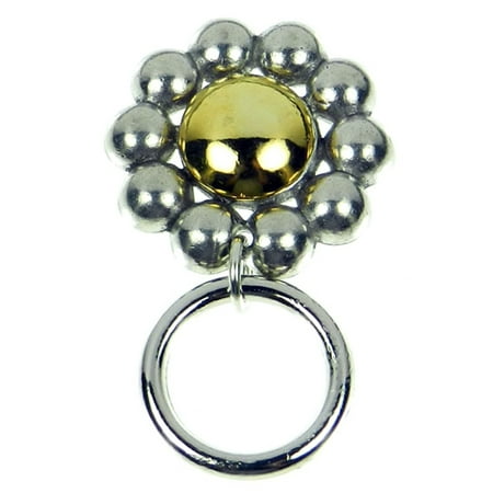 The Smart Pin - Daisy - Antique Silver and Gold Tone Magnetic Eyeglass Pin