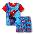 thumbnail image 1 of Conjuntos de ropa para niños, pijamas de bebé, Tops de manga corta de algodón de verano, conjunto de Pijamas de dibujos animados de Spiderman, ropa de dormir para niños 7T Gao Jinjia LED, 1 of 2