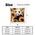 thumbnail image 5 of Panda Sunflower Decorative Velvet Throw Pillow Covers for Chair - Set of 2, Unique Patterns, 16x16, 18x18, 20x20 Inches for Home Decor and Gifts, 5 of 6
