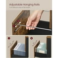 thumbnail image 6 of 2-Drawer Rolling File Cabinet, Compact Mobile Filing Cabinet for Home Office & Printer Stand, Fits A4/Letter-Size Documents, 15.7x16.5x27.6 Inch, Rustic Brown & Ink Black, Steel/Plastic/Particleboard, 6 of 8