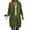 Army Green, variant on Crunowin Womens Oversized Hoodie, Full Zip Up Long Sleeve Hooded Sweatshirts Solid Casual Fall Winter Jacket with Pocket Navy L