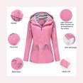 thumbnail image 6 of Windproof Zip Up Jackets for Womens Coat Fashion Windbreaker Outerwear Casual Rainproof Jacket, 6 of 9
