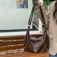 thumbnail image 3 of HUISZJ Tote Shoulder Bag For Women Interior Pocket Crossbody Bag Pu Leather Bag Fashion Bag (Coffee), 3 of 10