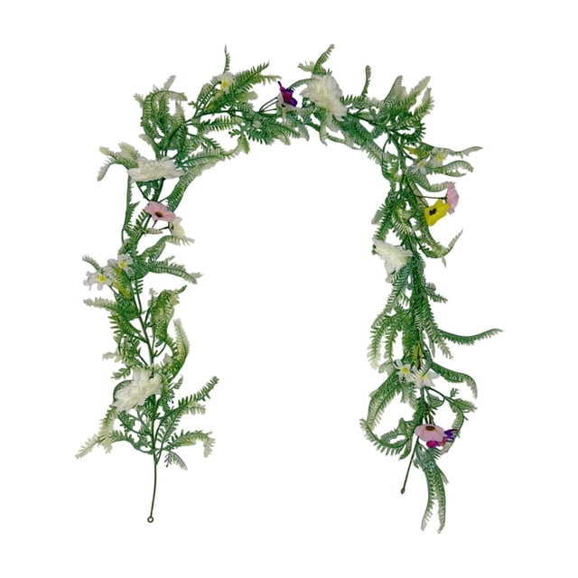 Artificial Simulated Flower Vine Decorative Rattan for Indoor Outdoor Use, 68.9 Inch Plastic Hanging Garland