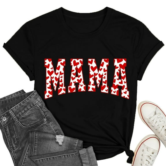 Mama Valentines Shirt Valentines Shirts for Women Valentines Tee Mama Womens Red Valentines Tops