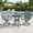 Gray, variant on Arlopu 3pcs Patio Dining Set with Round Metal Table and 2 Patio 360° Swivel Chairs, Outdoor Dining Furniture Set w/1.57"-1.8" Adjustable Umbrella Hole & Foot Pads for Graden Backyard Poolside
