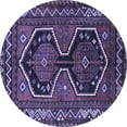 thumbnail image 1 of Ahgly Company Indoor Round Persian Blue Traditional Area Rugs, 4' Round, 1 of 4
