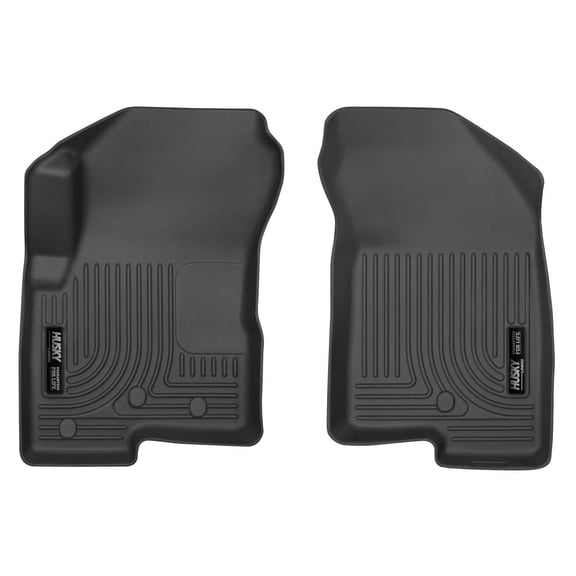 Husky Liners 13001 Weatherbeater Floor Mats Fit 07-12 Dodge Caliber, 07-16 Jeep Compass, 2017 Compass Old Body w/ One Passenger Side Retaining Post, 07-17 Patriot Front 2 Pc Black