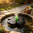 thumbnail image 4 of Rewenti Garden Mini Floating with Four Leaf Colorful Nozzles Outdoor Suspended Round Solar Powered and Bird Bath, 4 of 6