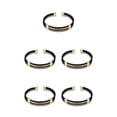 thumbnail image 3 of Qarigey estirable de acero inoxidable ajustable multicapa Cable trenzado mano abierta cadena brazaletes joyería oro negro Type2 NO2, 3 of 6