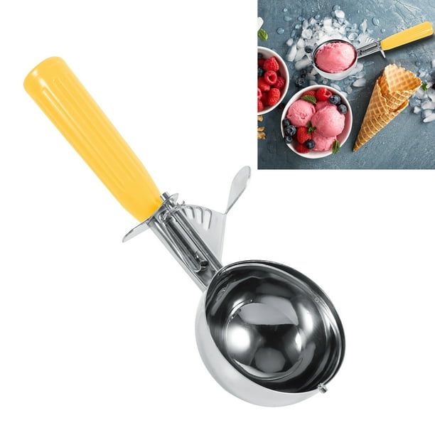 Cuchara de helado cuchara de helado de fruta de acero inoxidable de 1 pieza Cuchara con de plástico Práctica herramienta de cocina para galletas de helado de frutas ANGGREK Otros