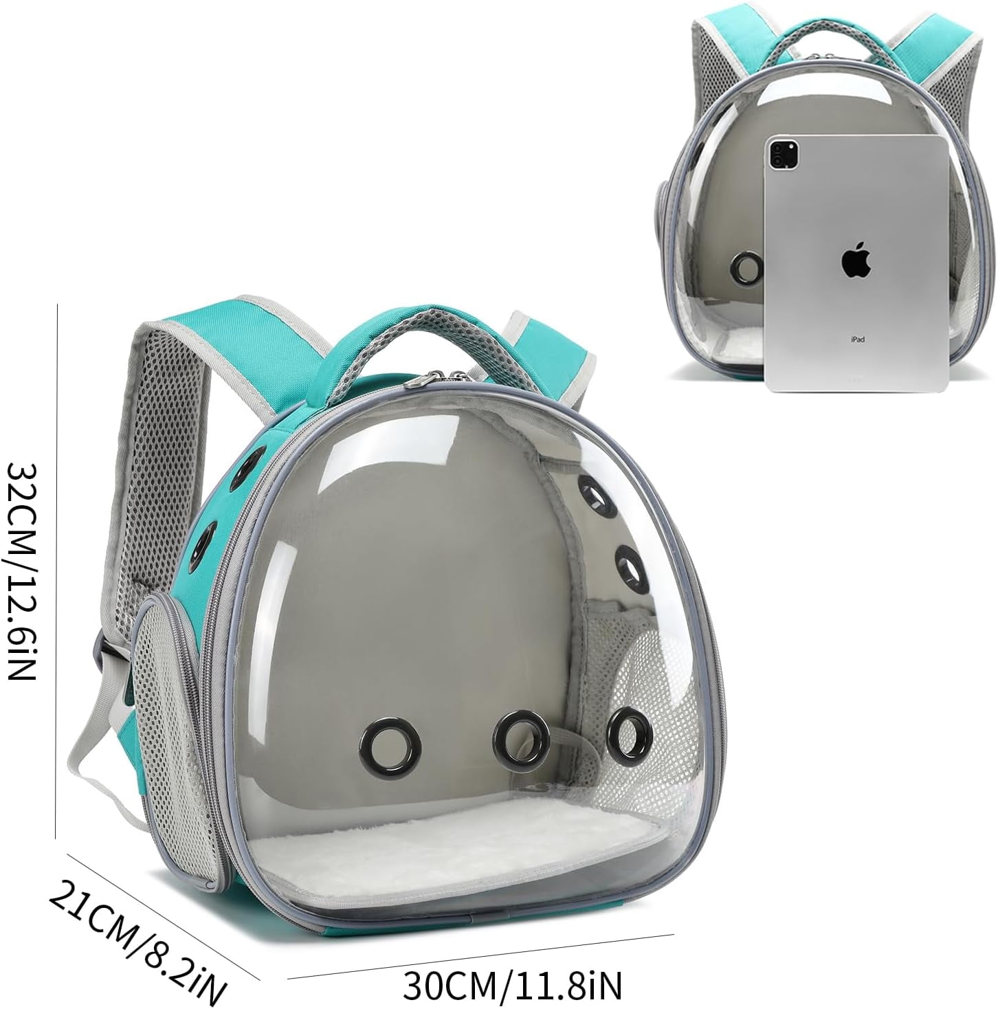 Portable Travel pet Backpack Carrier Hamster Bag Guinea Pig Bird Small Dog cat Turtle Carrier Rabbit Cage Squirrel Bearded Dragon Breathable Hangbag (Green).Product promotion event
