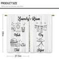 thumbnail image 2 of White Farmhouse Laundry Curtains Laundry Room Rules Small Short Cafe Window Curtains Wash Dry Fold Repeat Rod Pocket Bathroom Window Drapes Treatment Tier Curtains 2 Panels (27.5x36 Inch), 2 of 6