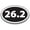 26.2 Inverted blk, variant on Magnet Me Up 26.2 Marathon Black Oval Magnet Decal, 4x6 In, Vinyl Automotive Magnet