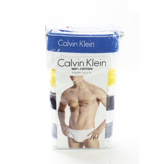 Calvin Klein NEW White Mens Size Small S 4-Pack Assorted Briefs