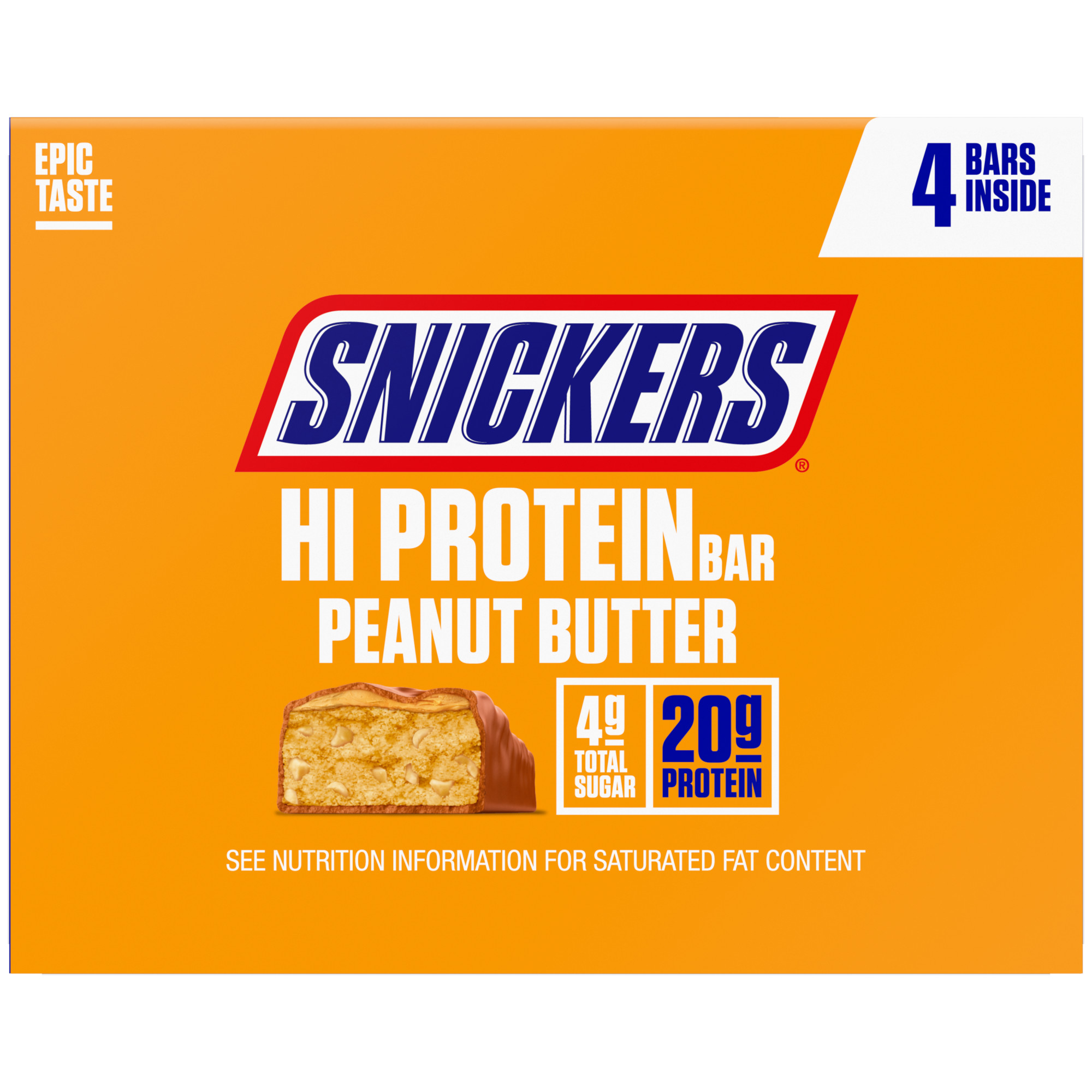 (3 pack) SNICKERS HI PROTEIN BAR PEANUT BUTTER 4CT
