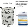 thumbnail image 2 of Howarmer Large Canvas Laundry Hamper, Cats and Mice, 2 of 7
