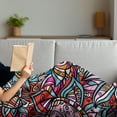 thumbnail image 3 of Urban Graffiti Soft Flannel Fleece Throw Blanket, Abstract Graffiti of Shaded Floral Design Style Overlapping Flowers, Cozy Plush for Indoor and Outdoor Use, 50" x 70", Multicolor, by Ambesonne, 3 of 5