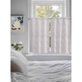 thumbnail image 4 of Tier Curtains 45 Inches Long, Purple Botanical Window Treatment Curtain Drapes, Farmhouse Spring Summer Branch Window Half Privacy Curtains for Bedroom Bathroom, 42"x45", 2 Panels, 4 of 7