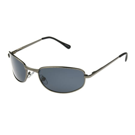 Foster Grant Men's Gunmetal Polarized Navigator Sunglasses