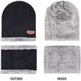 thumbnail image 6 of Winter Beanie Hat Scarf Set Fleece Lined Warm Knit Skull Cap and Scarf for Men Women, 6 of 7