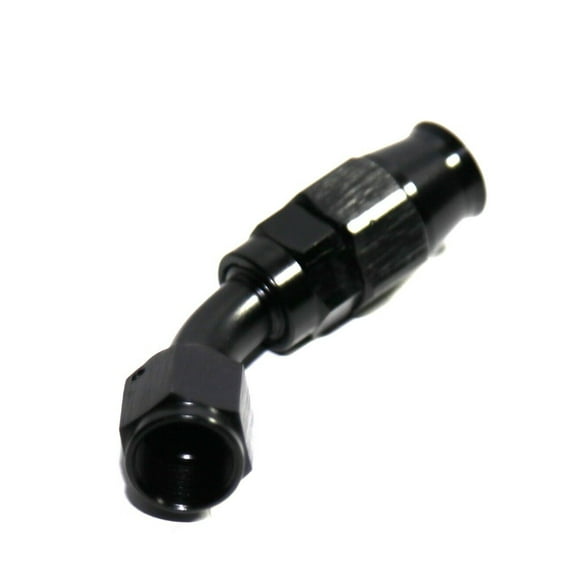 BLACK AN6 6AN AN-6 45 Degree Swivel Reusable PTFE Hose End Fitting Adapter BLACK AN6 6AN AN-6 45 Degree Swivel Reusable PTFE Hose End Fitting Adapter