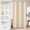 Beige, variant on Extra Long Linen Farmhouse Shower Curtain with Tassels, Boho Chic French Country Cotton Fabric, 72x84, Includes PEVA Liner, Black
