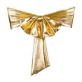 thumbnail image 2 of ICQOVD Gold Embossed Stretch Chair Back Ribbon Bow Decorative Fabric for Banquet Festive Gathering, 2 of 6