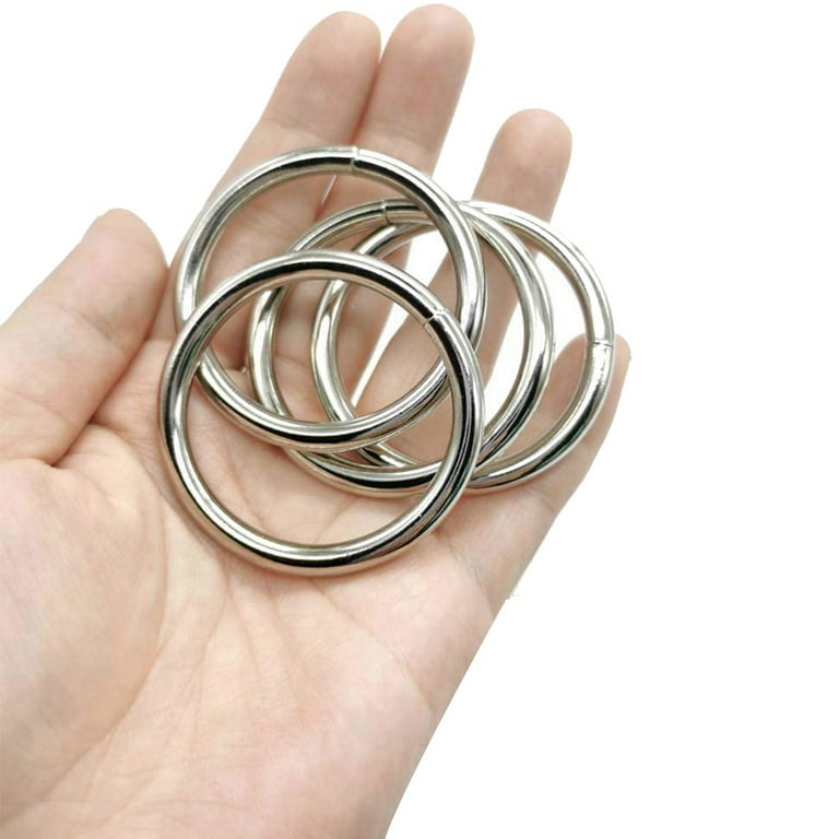 China Metal Macrame Rings 2 inch for Macrame Plant Hangers Macrame Kit 10 Pack Metalee, Silver