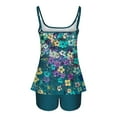 thumbnail image 5 of Hyknon Tankini Swimsuits for Women Floral Printed Loose Plus Size Two Piece Bathing Suits with Boyshorts Conservative Stretch High Waisted Swimsuits, 5 of 5