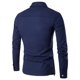thumbnail image 3 of Blusa y camisa de manga larga con cuello vuelto para hombre, color liso, ajustada, falsa, dos personalizada, doble frente, camisa de manga larga con solapa, blusa para hombre, 3 of 3