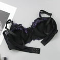 thumbnail image 3 of TOWED22 Bras for Women,Women's See Lace Bra Low Back Bras Underwire Bralette Plus Size,Purple, 3 of 4