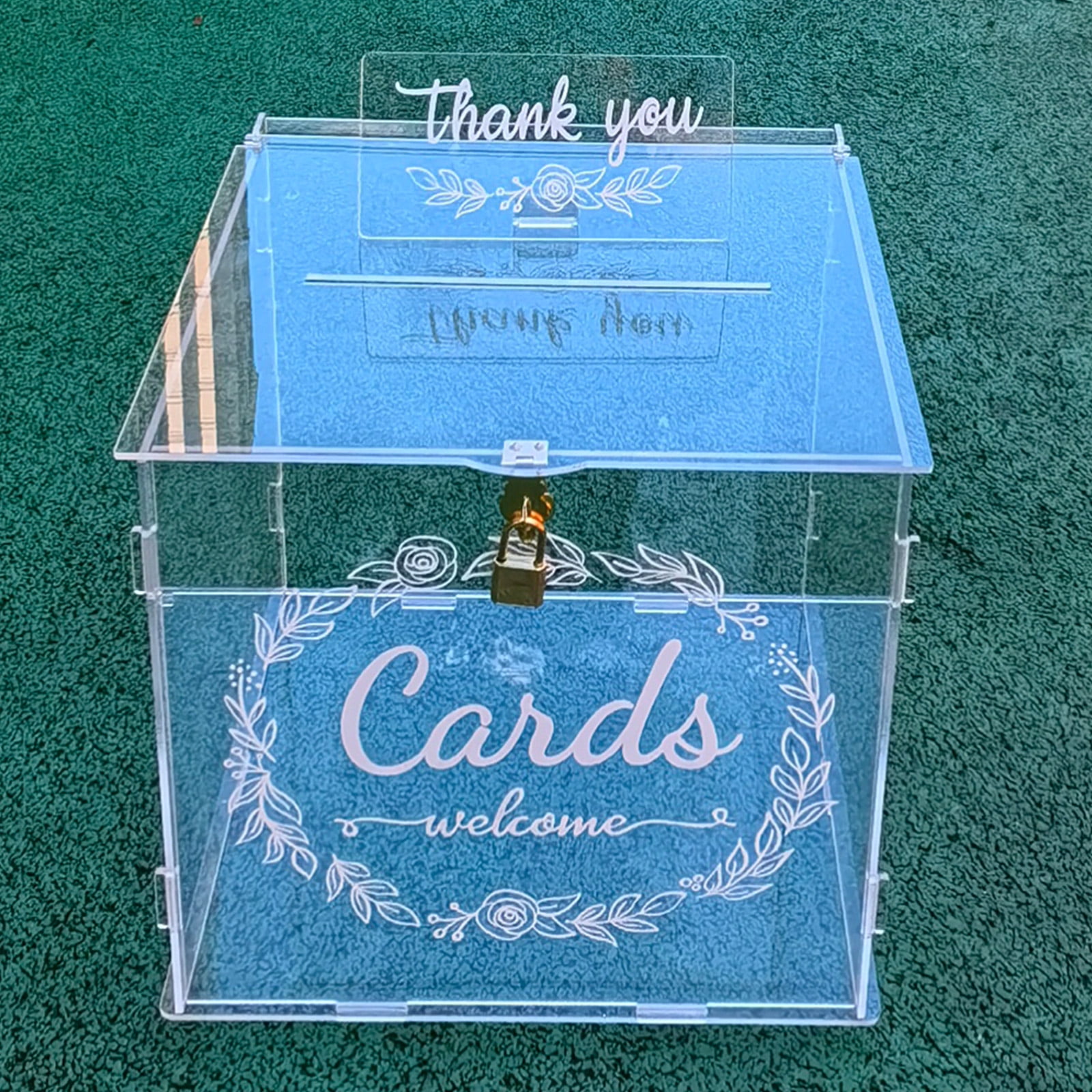 Clear Acrylic Wedding Card Box Wedding Receptions Wishing Money Card clear-acrylic-wedding-card-box-wedding-receptions-wishing-money-card