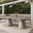 thumbnail image 6 of Bowery Hill Contemporary 96" Travertine Indoor/Outdoor Concrete Dining Table, 6 of 8
