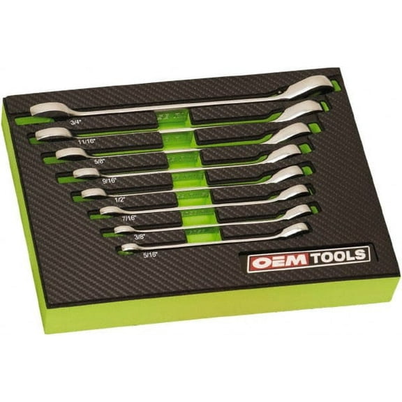 OEMTools 8 Piece RingStop® Reversible Ratcheting Wrench Set (SAE)