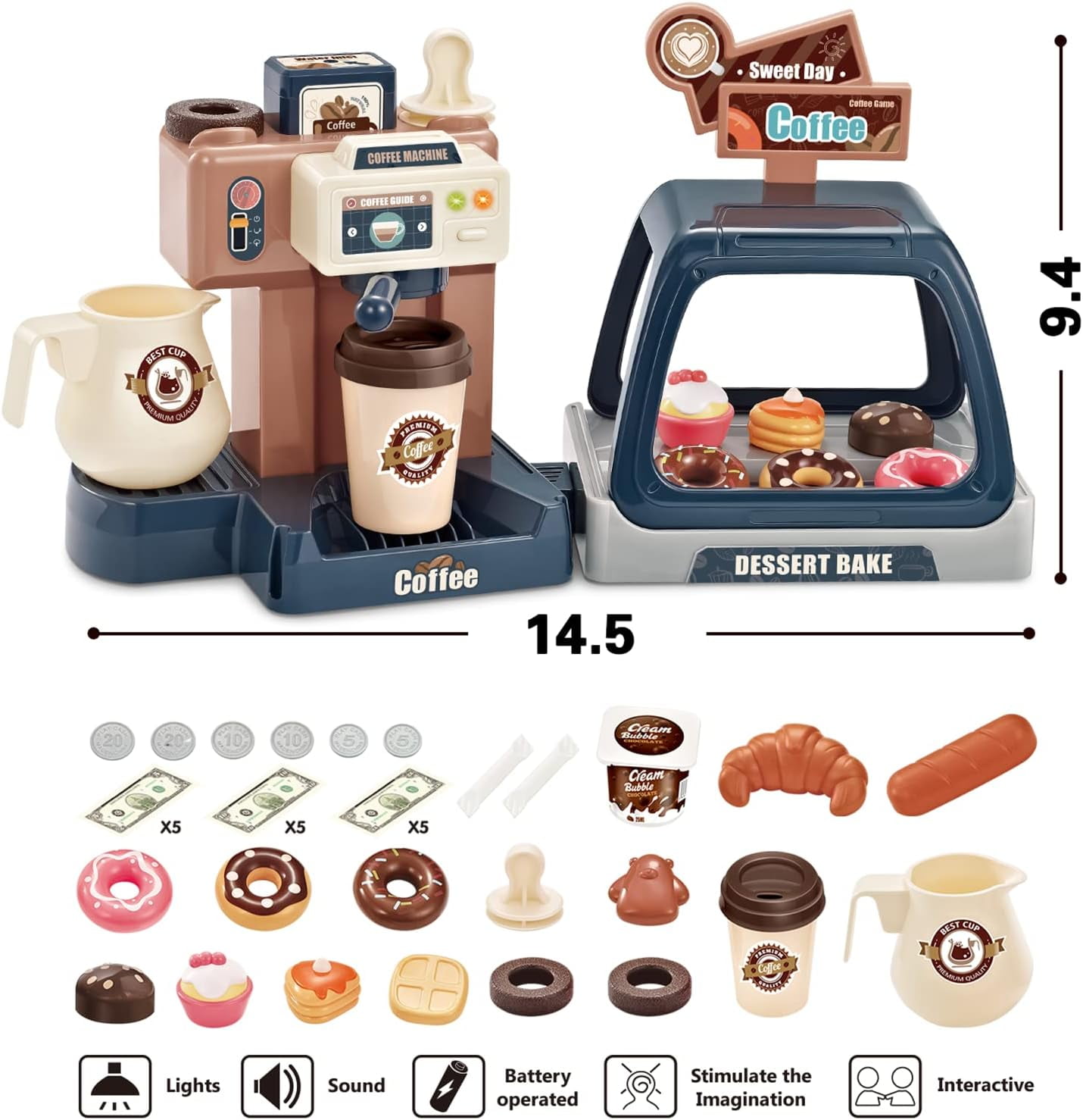 Coffee Shop Kids Play Coffee Pot Hape Kid's Coffee Maker Wooden