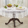 thumbnail image 4 of SARO 869.E36R 36 in. Round Handmade Crochet Cotton Lace Table Linens - Ecru, 4 of 4