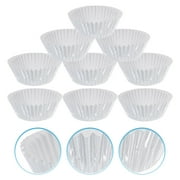 Oahisha 100pcs Aluminum Thickened Foil Cups Cupcake Liners Mini Cake Muffin Molds Baking Molds (Silver)