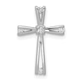thumbnail image 4 of 14K White Gold Plated AA Diamond Cross Pendant, 4 of 5