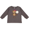 thumbnail image 3 of Inktastic Cute Volleyball Girl Monkey Girls Long Sleeve Toddler T-Shirt, 3 of 5