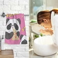 thumbnail image 6 of Coolnut Cute Animal Panda Pizza Patterned Hand Towels 2 PCS, Cotton Bath Towel for Drying Face Hands Body Decorative Water Absorbent Lightweight Towels for Bathroom Ktichen Travel Gym, 16"x28", 6 of 6