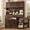 Rustic Brown, variant on Farmhouse Kitchen Pantry Cabinet with Trash Can Storage, 47" Extra Wide Kitchen Hutch with Power Outlet, Tall Coffee Bar Station with 3 Drawers & Spice Racks