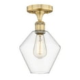 thumbnail image 3 of Innovations Lighting  Cindyrella - 1 Light 8" Semi-Flush Mount Clear/Brushed Brass, 3 of 5