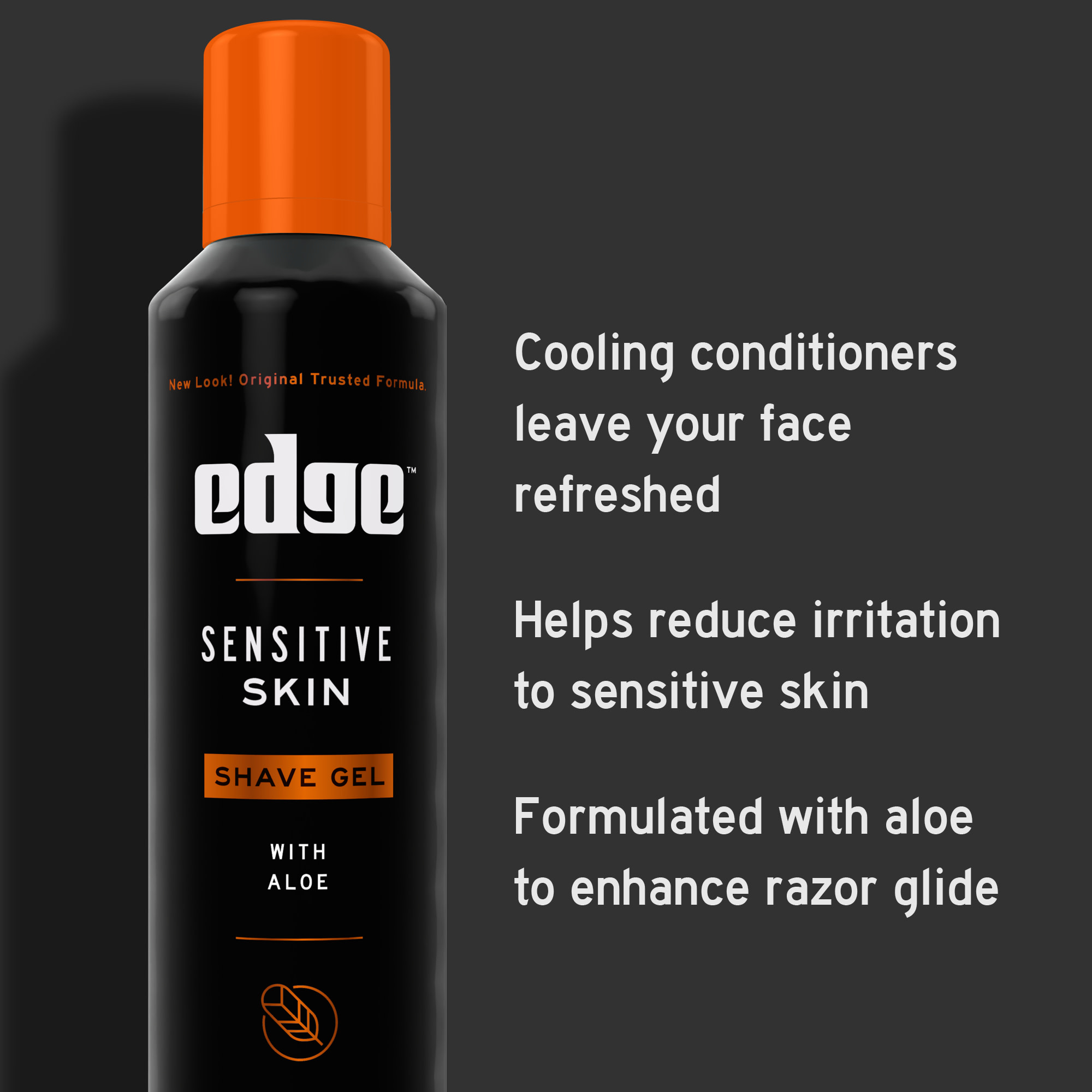 Edge Sensitive Skin Shave Gel for Men with Aloe, Twin Pack, 14 oz - image 4 of 10