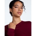 thumbnail image 3 of Joyspun Women's Fleece Crewneck Top and Jogger Pajama Set, 2-Piece, Red Pomegranate, 2X, 3 of 5