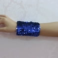 thumbnail image 4 of CUITING 1 Pair Women Girls Shiny Sequins Bracelets Stretchy Sparkling Bracelet Cuffs Cosplay Dance Party Props Yellow, 4 of 13