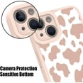 thumbnail image 5 of for iPhone 13 Case Cow Print Cute Pattern + Screen Protector Slim Fashion Soft Camera Protective Full Body Protection Cover Compatible with iPhone 13 Case -Pink, 5 of 6
